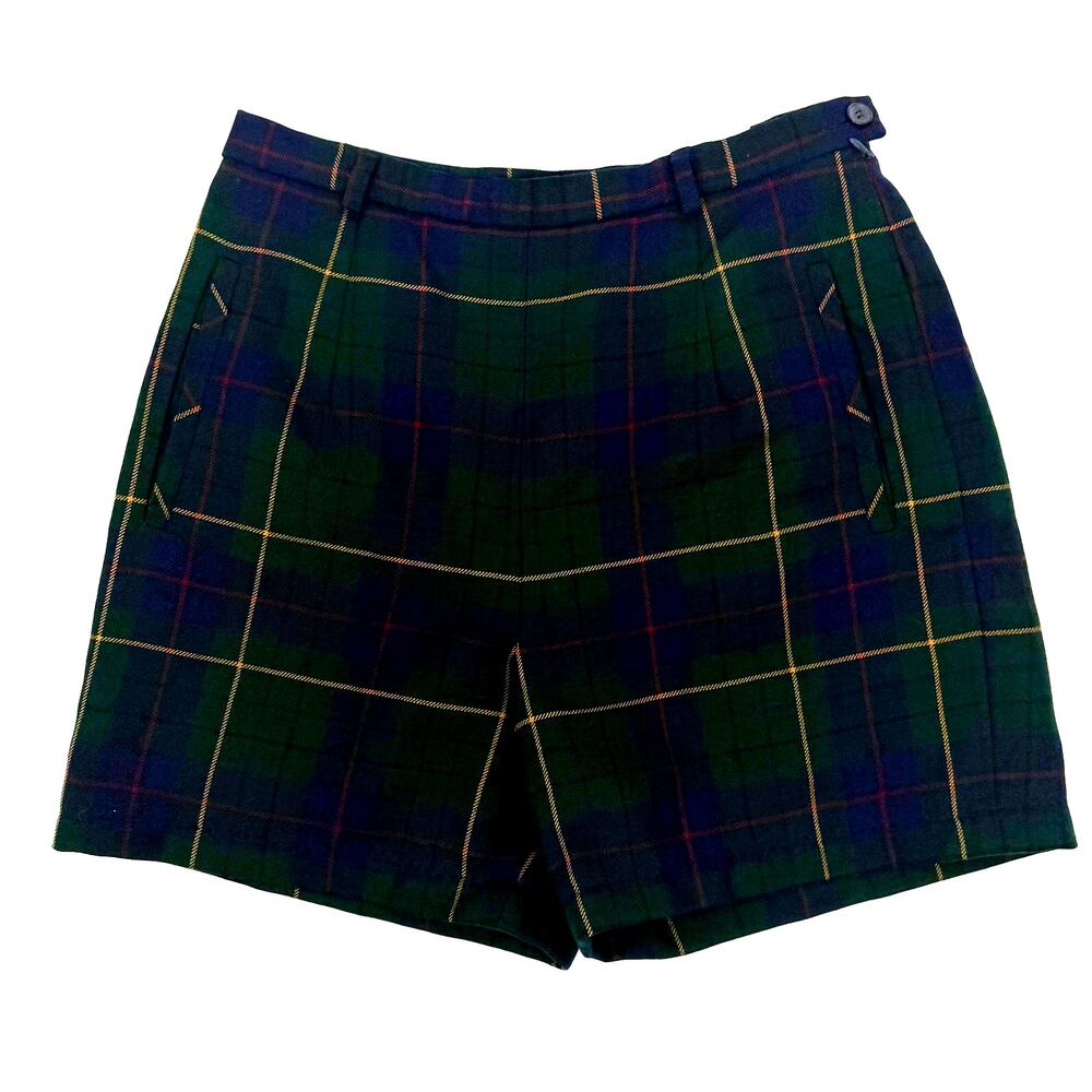 Vintage Pendleton Celebration Tartan 100% Virgin Wool Shorts Women's Size 6 USA